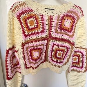 Cropped Knit Sweater